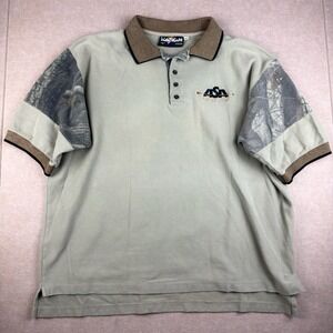 Vintage Wrap It Up Janet Blase‎ Polo Shirt Mens XXL Green Camo ASA Archery USA